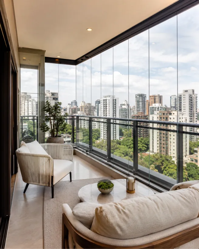Cortina de Vidro em Nova Odessa - fechamento com folhas deslizantes